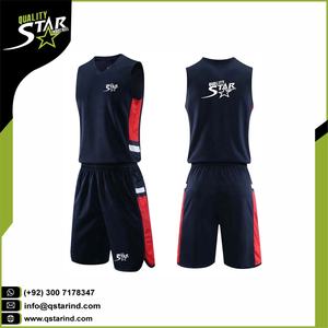Conjunto de uniformes de equipo deportivo de baloncesto para hombre, personalizado, malla Reversible, impresión por sublimación, 100% poliéster - Product Image 6