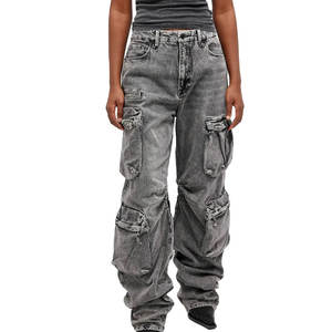 Jeans de Mujer, Estilo Nuevo, Pantalones Rectos, Color Puro, Tendencia de Moda, Pantalones Largos Holgados, Jeans de Pierna Ancha de Estilo Urbano - Product Image 6