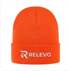 Gorro Relevo Naranja, Gorra Casual de Invierno, Unisex, Logotipo 100% Bordado, Color Sólido - Product Image 2