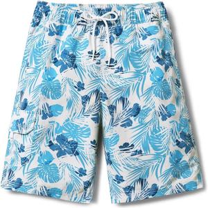Comfortable Elastic Waistband <b>Board</b> Shorts with Floral Print for Women Casual Wear - Product Image 1