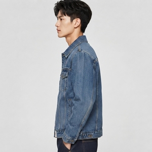 <b>Men</b> Lightweight <b>Denim</b> <b>Jacket</b> Soft Cotton <b>Denim</b> Fabric Breathable Construction Button Closure Comfortable Fit Everyday - Product Image 3