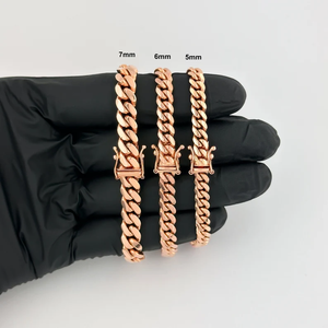 Collares de Cadena de Eslabones Modernos Chapados en Oro Rosa, Cadena de Caja de 4mm, 3.2mm, 2.7mm, Unisex, Aleación de Zinc, Joyería para Uso Diario, Regalo - Product Image 2