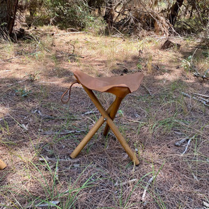 Custom logo folding <b>leather</b> hunting <b>stool</b> wholesale OEM supplier high quality handmade portable camping <b>stool</b> export low price - Product Image 6