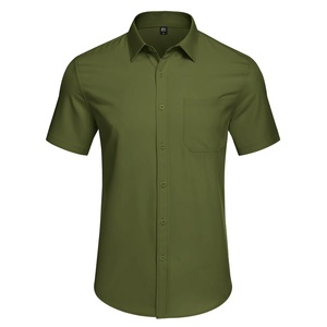Chemises de bureau formelles pour hommes, couleur unie, coupe ajustée, confortables, 100% coton, séchage rapide, exportées du Bangladesh - Product Image 5