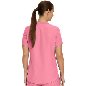 Hauts de Blouse Médicale Femme 2026 en Coton Respirant à Manches Courtes, Col en V, Coupe Ajustée – Vente en Gros - Product Image 3