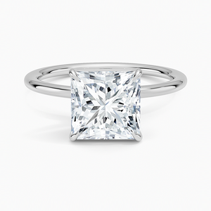 BOJ <b>Ring</b> 0112 Princess Cut 925 <b>Silver</b> Love Knot Prong Setting <b>Solitaire</b> Diamond <b>Ring</b> 2ct D Color VVS1 Moissanite GRA Certified - Product Image 1