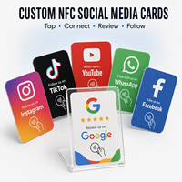 Tarjeta NFC con Revisión de Google de Vorx Tech, NTAG213 NTAG215, Tarjeta Inteligente de PVC Personalizada para Negocios