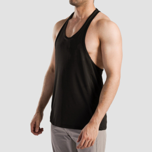 Camiseta sin mangas con logotipo personalizado al por mayor, chaleco de viaje sin mangas, camiseta de gimnasio transpirable, camisetas sin mangas de algodón para hombre - Product Image 3