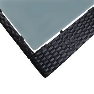 Ensemble de jardin en polyrotin noir, collection élégante de bar d'extérieur - Product Image 6