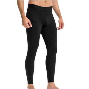 Leggings <b>for</b> <b>Men</b> <b>Compression</b> Low Waisted Yoga Pants Ankle Length Stretchy Athletic Workout Running Gym <b>Tights</b> - Product Image 4