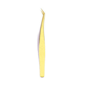 Pince à épiler dorée ultra-precise pour extensions de cils, antistatique - Product Image 5
