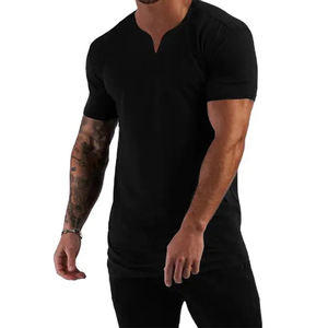 Camiseta de manga corta de rendimiento con logotipo personalizado de estilo moderno, venta directa de fábrica, camiseta informal de estilo urbano para hombre - Product Image 4