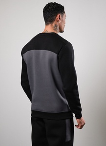 Sweat-shirt en molleton épais vierge à manches longues de haute qualité pour hommes, personnalisable avec logo, col rond, vente en gros - Product Image 3