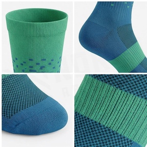 North Approach Crew <b>Socks</b> Blue Green Dot Pattern <b>Breathable</b> Running <b>Socks</b> for Adults Summer Season - Product Image 4