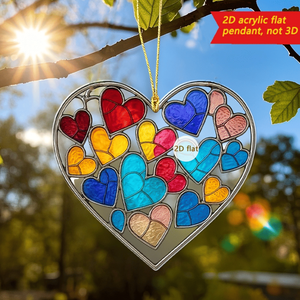 CIFbuy Acchiappasole Bohemien a Cuore in Acrilico Colorato per Finestre e Pareti - Decorazione per Feste, Matrimoni, Giardino, Casa - Servizio di Raccolta Disponibile - Product Image 6