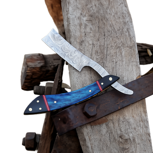 Navaja de Afeitar Recta Vintage Luminex Impex con Mango de Concha de Abulón y Acero al Carbono, Lista para Usar en Barberías y Salones - Product Image 3