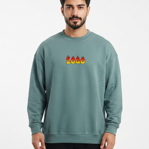 Wholesale OEM Cotton Crew Neck Sweatshirt High Quality Custom Pullover Plain Dyed Solid Mint Green Casual <b>Sweater</b> for Winter - Product Image 1