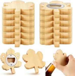Abridor de Botellas Magnético de Madera Personalizado para Refrigerador, Ecológico, Reutilizable, Diseño Moderno, Opciones de Forma Personalizada para Cocina, Recuerdo de Fiesta - Product Image 3