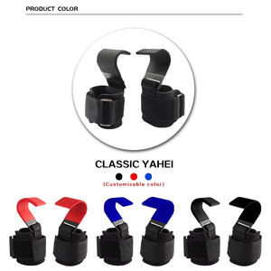 OEM Steel Lifting Hooks with Padded Rubber Grip, Heavy Duty Adjustable Hand Hooks for Gym, <b>Strength</b> <b>Training</b>, Deadlift - Product Image 3