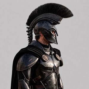 Casque de guerrier grec inspiré d'Agamemnon, fait main, en acier moulé nickelé noir, thème antique 3D, objet d'art souvenir - Product Image 6