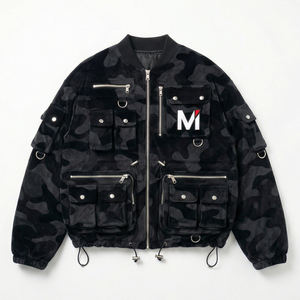 Veste bomber camouflage streetwear pour homme, multi-poches, style urbain, mode outdoor, style tactique, MALUZA INDUSTRIES - Product Image 1