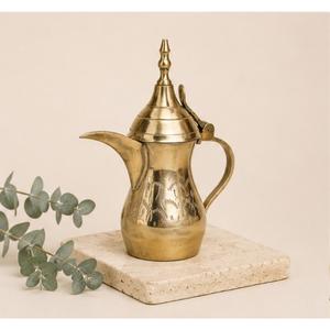 Premium Handcrafted Arabic Brass Dallah Coffee <b>Pot</b> Traditional Middle Eastern Engraved Coffee Server for Luxury Home Decor - Product Image 2