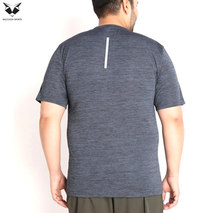 Camiseta de Punto de Manga Corta con Cuello Redondo para Hombre, Estilo Moderno, Secado Rápido, Color Sólido, Corte Regular, Ropa Deportiva Informal, 100% Poliéster - Product Image 4