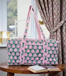 Luxury Patterned Weekender Duffle <b>Bag</b> Zipper Closure High Quality Lightweight <b>Foldable</b> Large Capacity <b>Travel</b> <b>Bag</b> Textile - Product Image 1