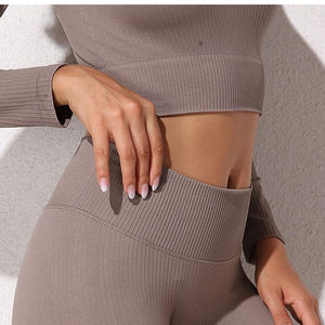 Leggings de cintura alta con logotipo personalizado para mujer – Ropa deportiva moldeadora para yoga y gimnasio - Product Image 5