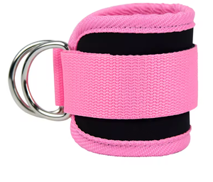 Correas de tobillo para máquinas de cable, ajustables, de neopreno, con doble anilla en D, cierre de gancho y bucle aislado, protección profesional - Product Image 4