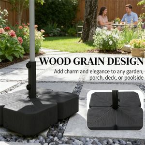 Base per Ombrellone da Terrazzo Nera, Accessorio Elegante per Ombrelloni e Basi da Patio - Product Image 3