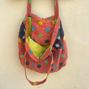 Wholesale Lightweight Quilted Bohemian Tote Bag Large Capacity Cotton Shoulder Women All Seasons VertexIndiaCorp Vintage Open - Product Image 1
