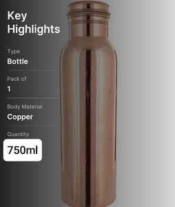 Bouteille d'eau élégante en cuivre, idéale pour le bureau et la salle de sport, vente en gros et export. - Product Image 4