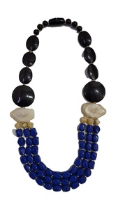 Rose Gold Resin Beaded <b>Necklace</b> and Choker <b>Statement</b> Jewelry Trendy Party for Unisex - Product Image 2