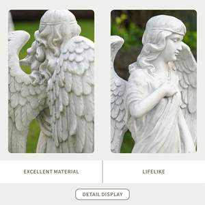 Estatua de Ángel Realista de 12.2 Pulgadas, Escultura de Óxido de Magnesio para Decoración de Interiores o Exteriores - Product Image 6