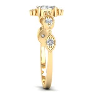 Bagues de fiançailles REYES en or massif 14 carats de haute qualité, diamant ovale de 0,59 carat cultivé en laboratoire CVD, pour femmes, bijoux fins de luxe - Product Image 3