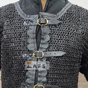 เสื้อเกราะเหล็กอ่อนยุคกลาง แขนครึ่งตัว แต่งหนัง ทำด้วยมือ ชุดเกราะอัศวินเหล็กอ่อน คอสเพลย์ สำหรับผู้ใหญ่ สวมใส่ได้ - Product Image 6