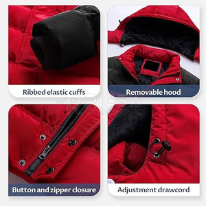 Insulated Hooded Zipper Front Men Bubble <b>Jacket</b> Soft Warm Winter <b>Jacket</b> for Casual Wear Outdoor Activities and <b>Travel</b> - Product Image 5