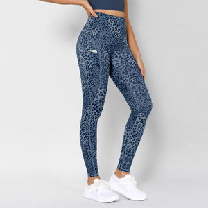 TAYUMA INDUSTRIES Women's Mid <b>Waist</b> Ankle-Length Solid Color Vintage Style Polyester/Nylon/Spandex Knitted 220g <b>Leggings</b> - Product Image 2