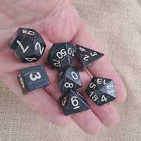 Ensemble de dés en corne authentiques faits à la main et écologiques avec un design moderne pour D&D et les jeux de société, artisanat naturel