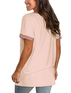 Camiseta de Moda para Mujer con Cuello en V, Verano, 100% Algodón, Transpirable, de Secado Rápido, Alta Calidad, con Envío a Domicilio - Product Image 2