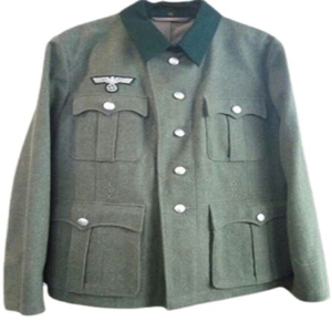 Chaqueta Túnica de Tela de Lana para Hombre, Color Gris Campo, Estilo Uniforme Histórico, Reproducción de Blusa de Campo Alemana M36 - Product Image 5