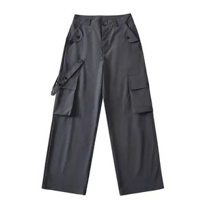 Pantalon cargo ample streetwear pour femme, coupe oversize, style vintage décontracté, pantalon de survêtement ample, nouvelle collection, brodé, chaud et sportif - Product Image 2