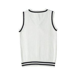 Gilet sans manches en tricot à col en V pour garçons, filles et adolescents, modèle OEM 2026 personnalisé pour l'école, fabriqué par TRIOTAKE INDUSTRY - Product Image 4