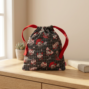 MIGHTEEZ Rock the Stage Pochette en tissu pelucheux à motif noir et rouge Thème musical Tous âges K-POP ATEEZ - Product Image 3