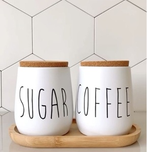 Robust storage canisters crafted from metal with practical organization features and lasting utility for kitchen essentials - Product Image 2