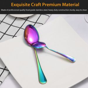 Set di posate in acciaio inossidabile da 4 pezzi, utensili da cucina con forchetta, coltello, cucchiaio da tè - Product Image 6