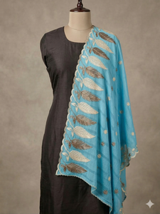 Foulard Hijab en Chiffon pour Femme, Brodé de Strass Floraux, Léger et Respirant, Longue Écharpe d'Été, Vêtement Ethnique Musulman, Vente en Gros - Product Image 4