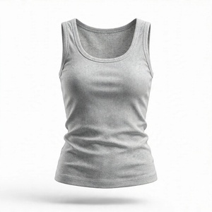 Débardeur en coton tricoté 100 %, écologique, respirant, couleur unie, décontracté, col rond, pour femme, design personnalisé, exporté du Bangladesh - Product Image 5