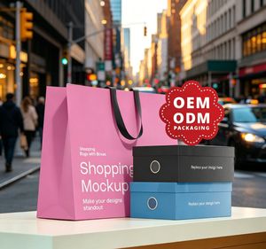 Bolsa de Compras Personalizada OEM ODM con Cajas, Impresión Offset en Papel de Arte, Estilo Lujoso, Asas Planas, Empaque para Negocios y Compras - Product Image 1